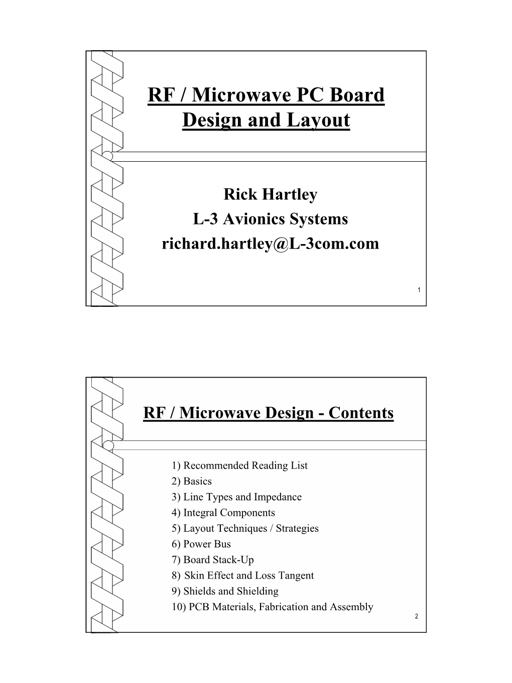 RF / Microwave PC Board Design and Layout