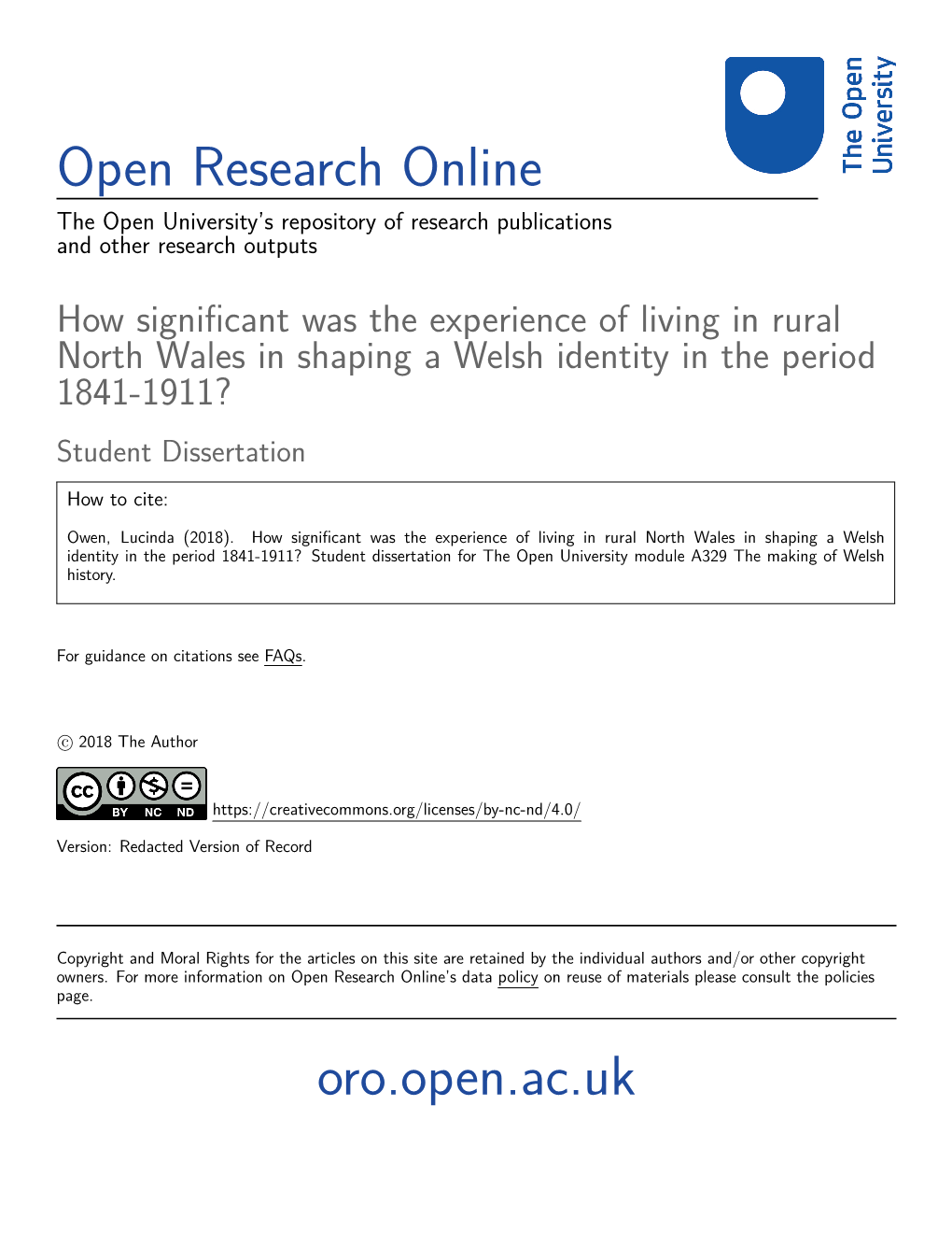 Open Research Online Oro.Open.Ac.Uk