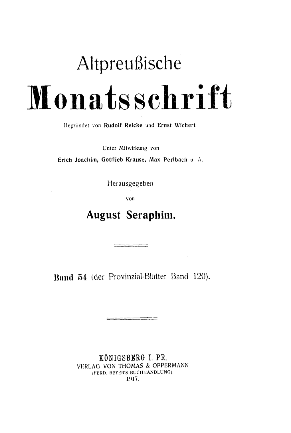 Monatsschrift