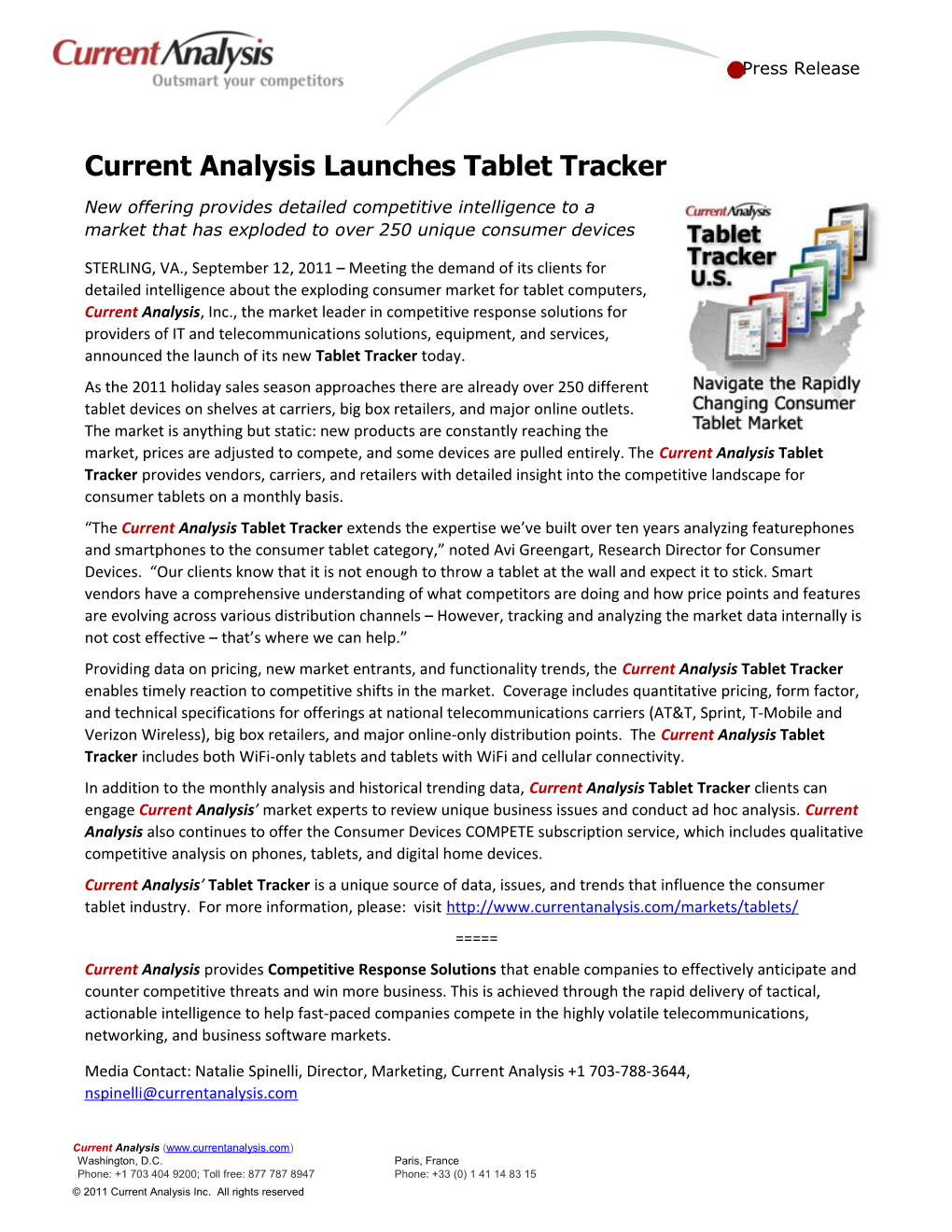 Current Analysis Launches Tablet Tracker