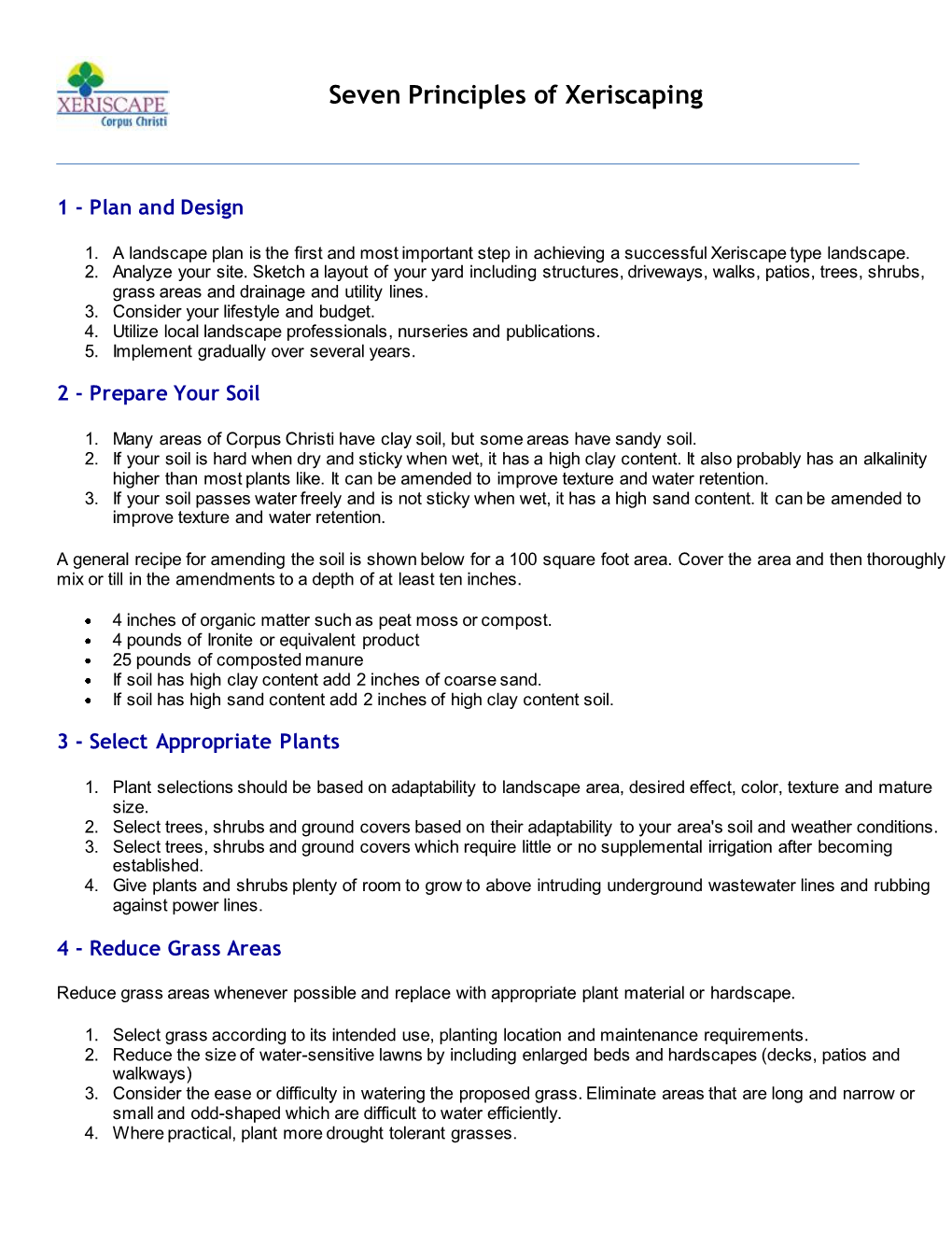 Seven Principles of Xeriscaping