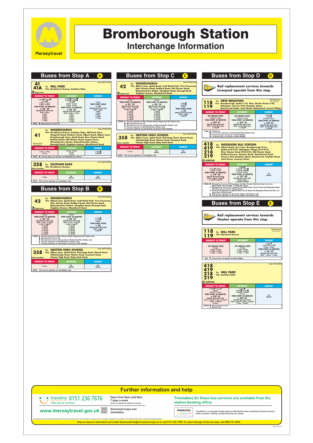 Bromborough Station Interchange Information