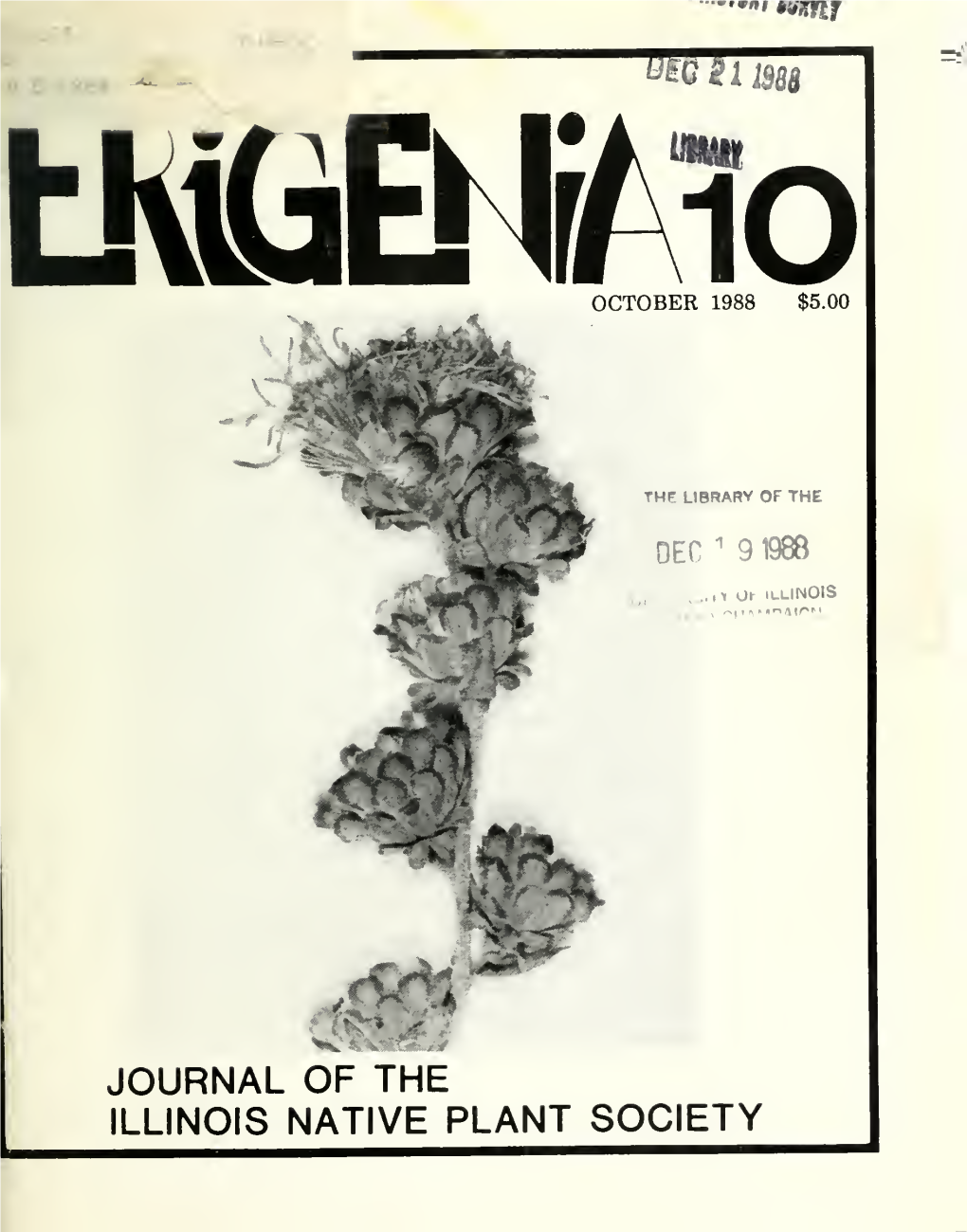 Erigenia : Journal of the Southern Illinois Native Plant Society