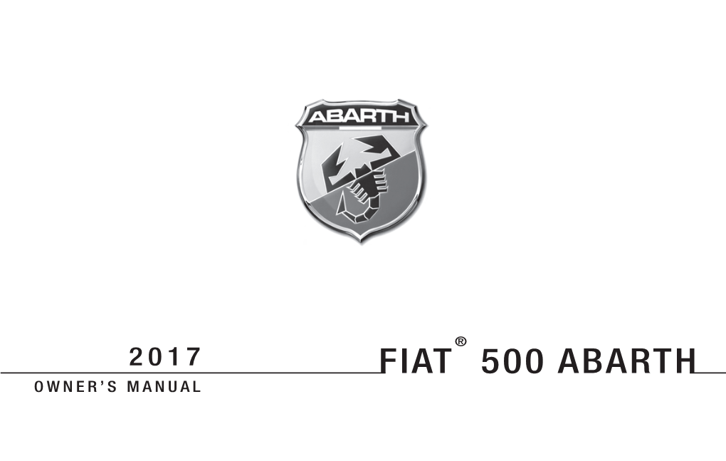 2017 FIAT 500 Abarth Owner's Manual