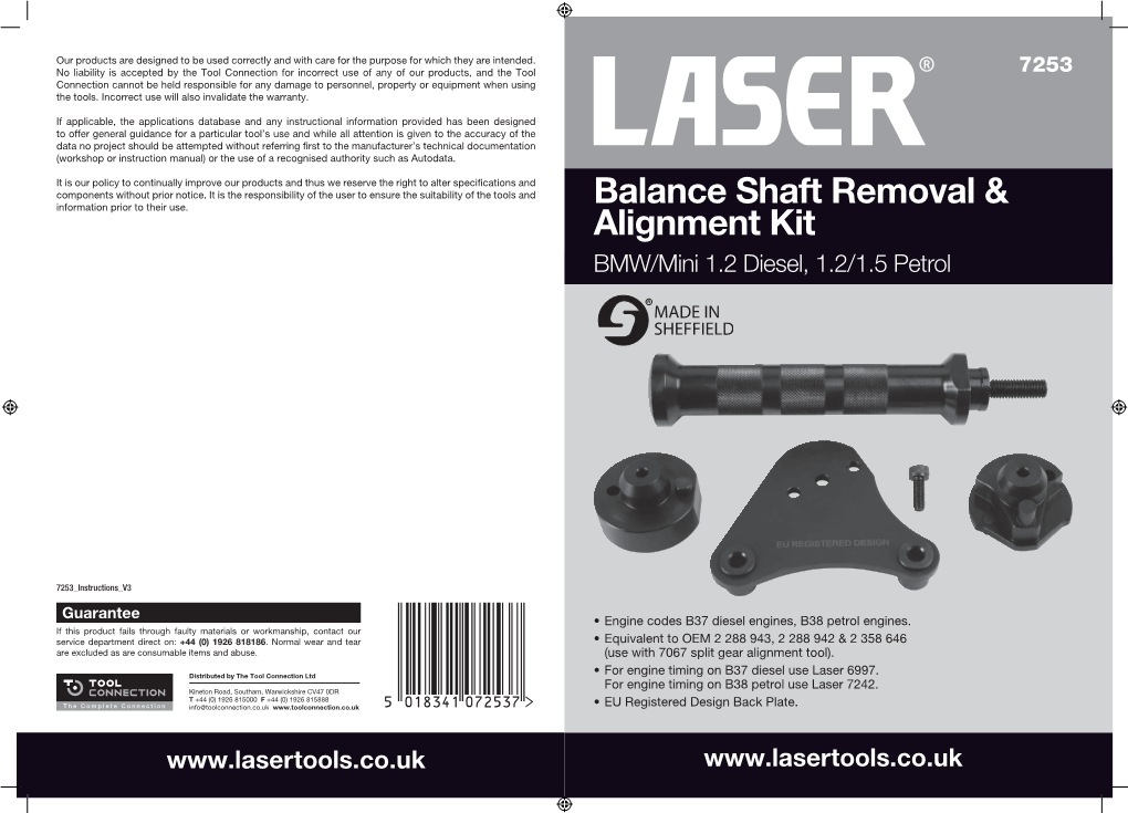 Balance Shaft Removal & Alignment