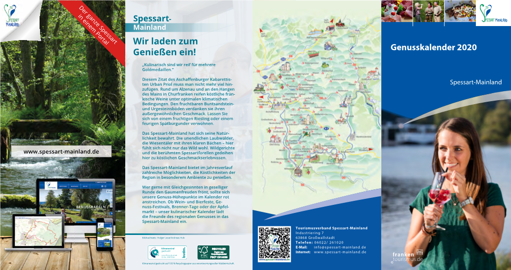 Spessart- Mainland Wir Laden Zum Genusskalender 2020 Genießen Ein!