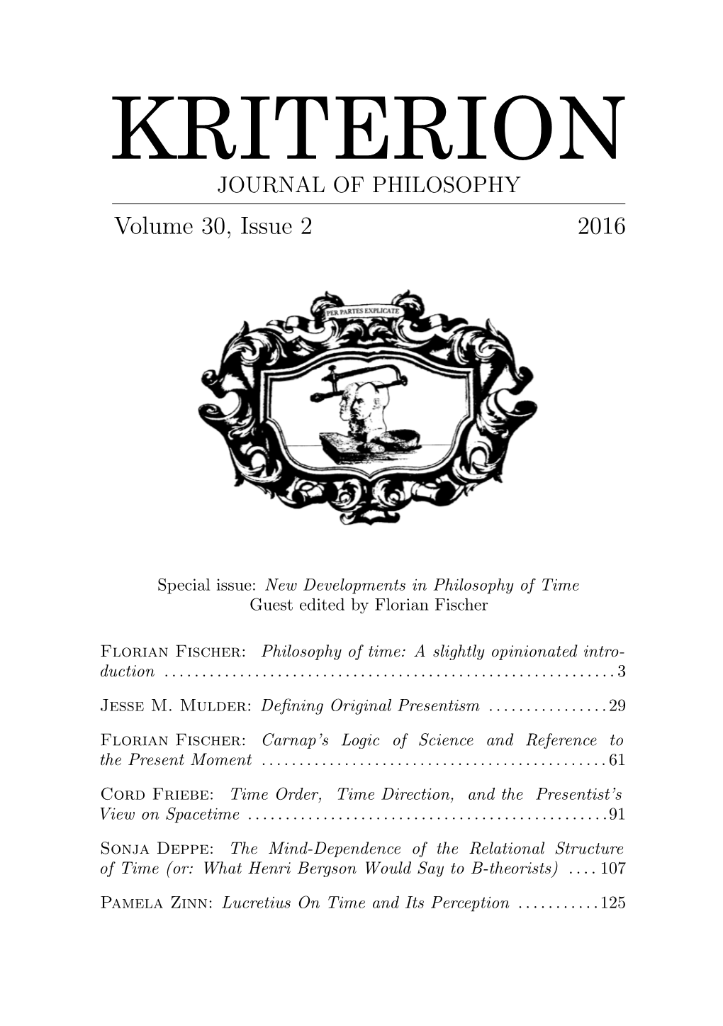 KRITERION | Journal of Philosophy