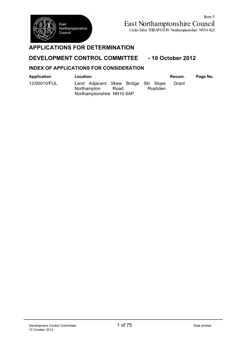 Planning Application