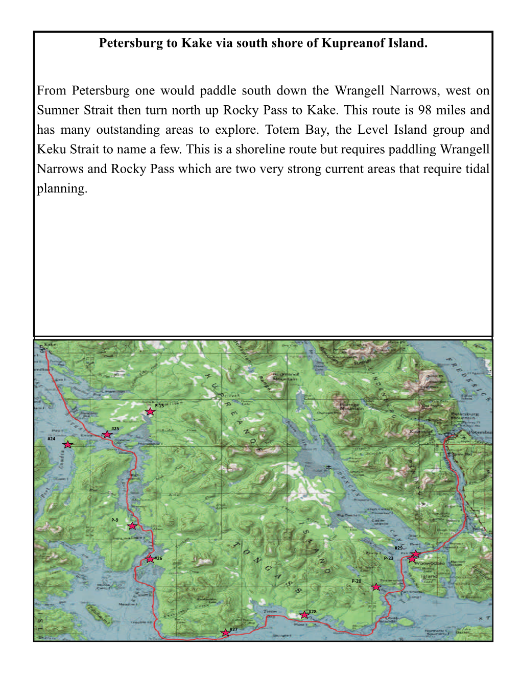 Petersburg to Kake Via South Shore of Kupreanof Island. from Petersburg