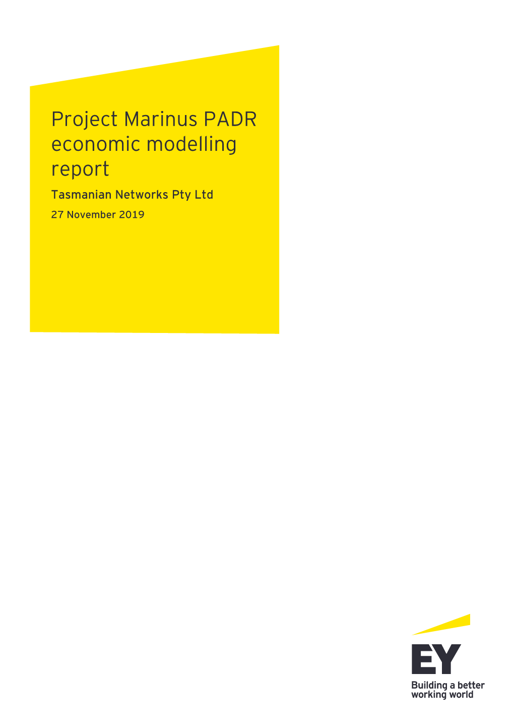 Project Marinus PADR Economic Modelling Report