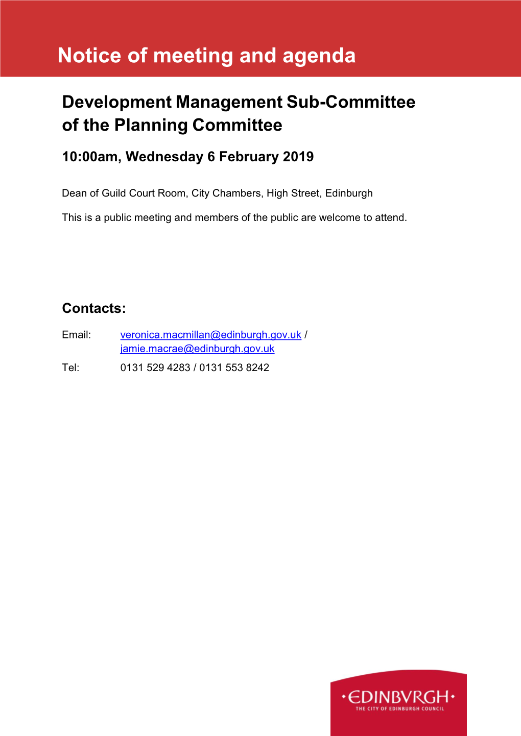 Report Application for Planning Permission 18/04731/FUL At