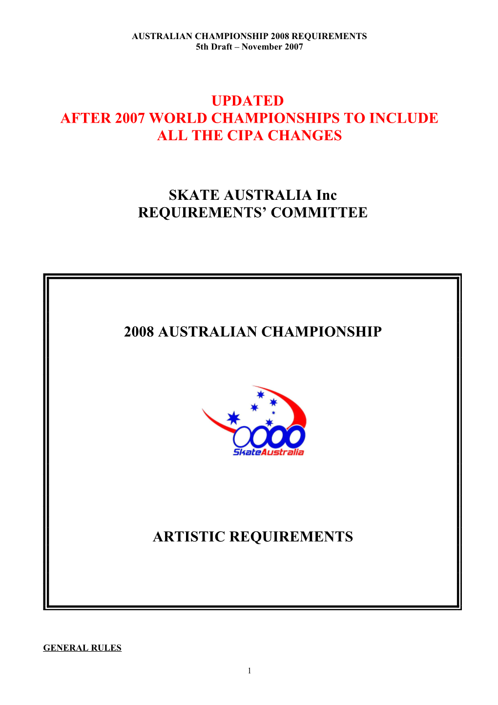 ROLLER SPORTS AUSTRALIA Inc