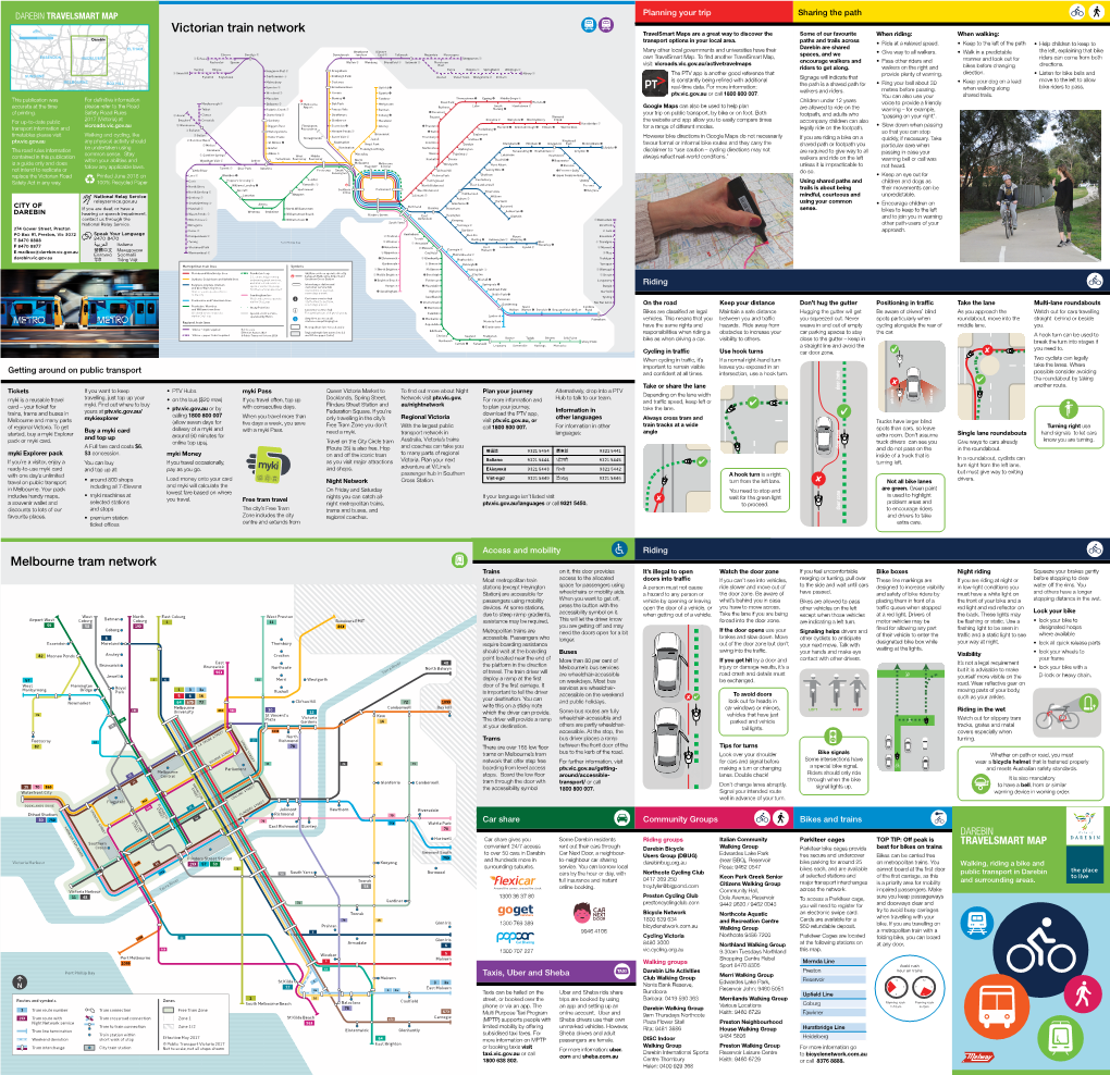 Victorian Train Network Melbourne Tram Network