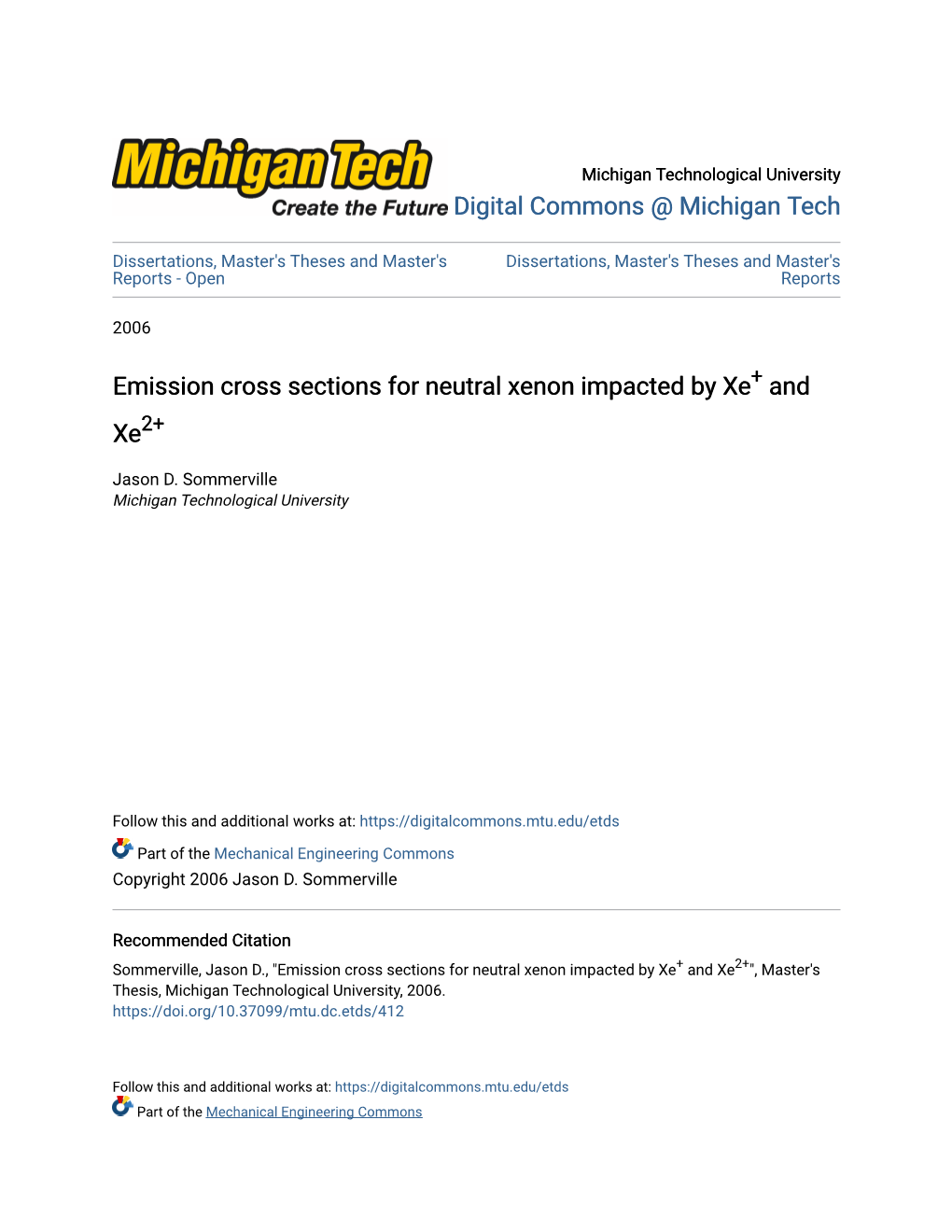 Emission Cross Sections for Neutral Xenon Impacted by Xe+ and Xe2+