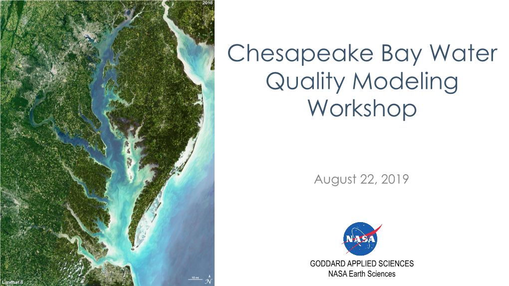 Chesapeake Bay Water Quality Modeling Workshop