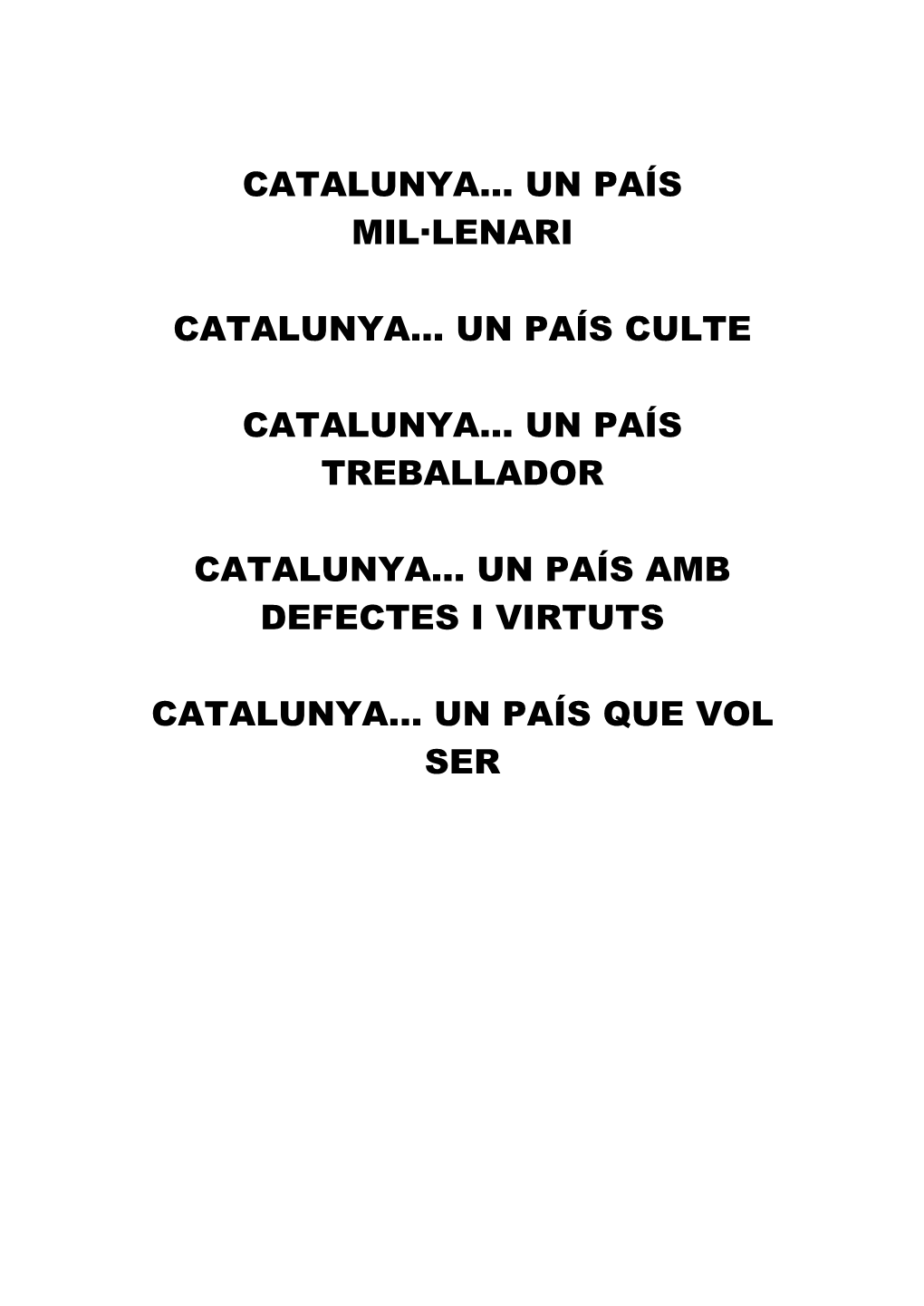 Catalunya... Un País Mil·Lenari