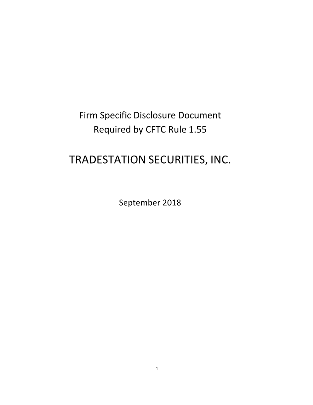 Tradestation Securities, Inc