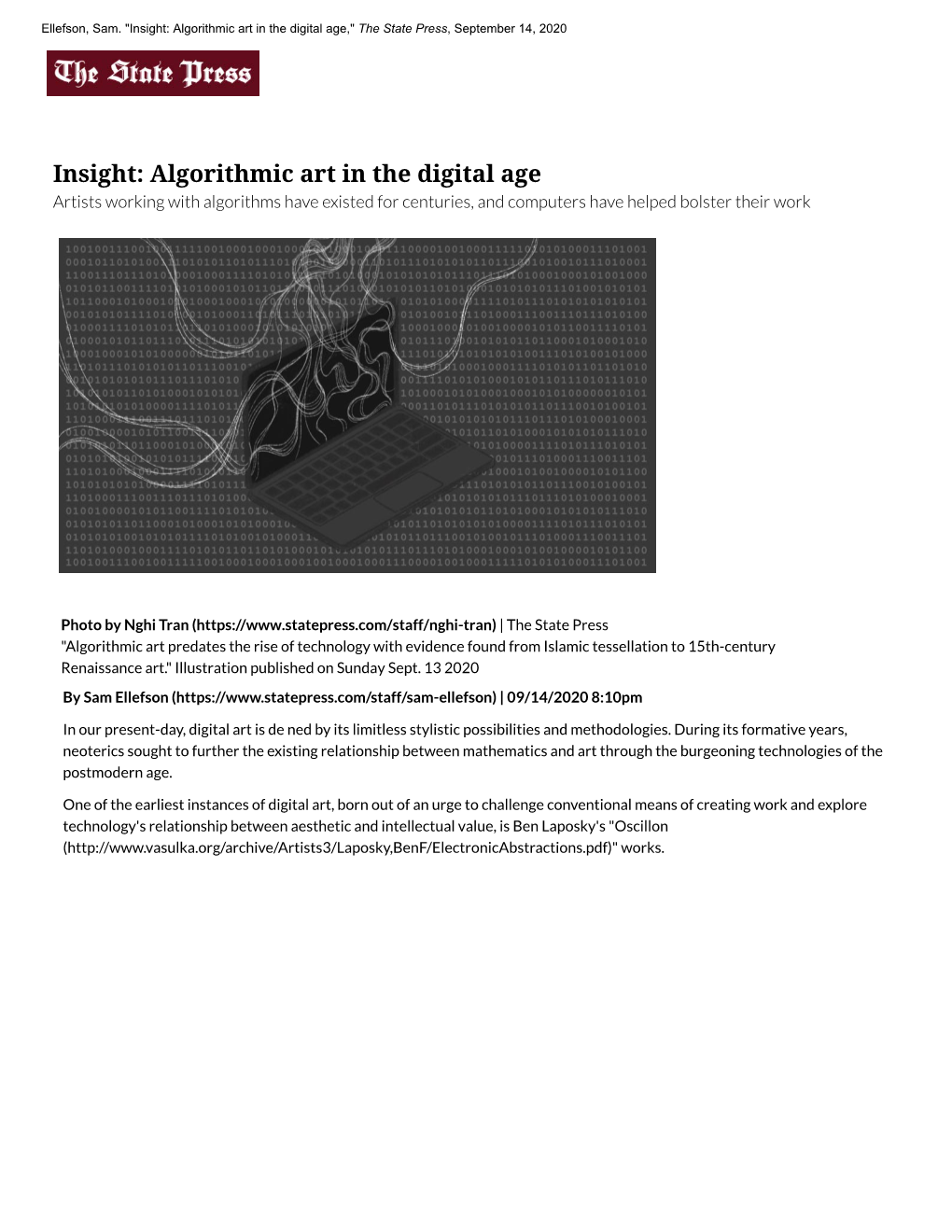 Insight: Algorithmic Art in the Digital Age,