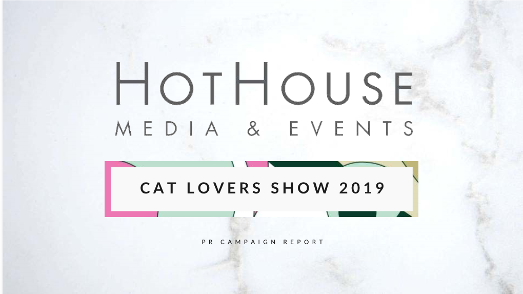 Cat Lovers Show 2019