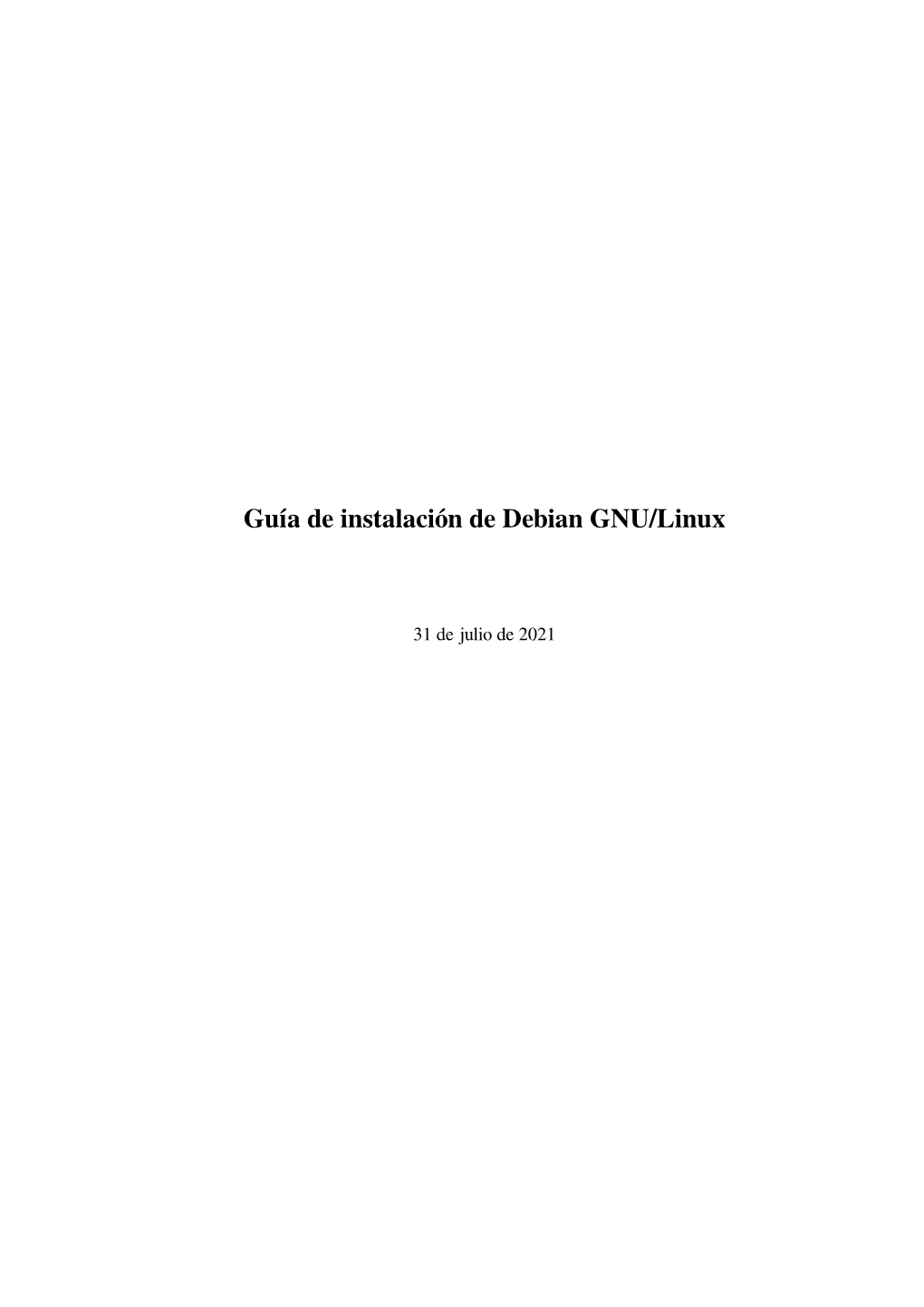 Guía De Instalación De Debian GNU/Linux