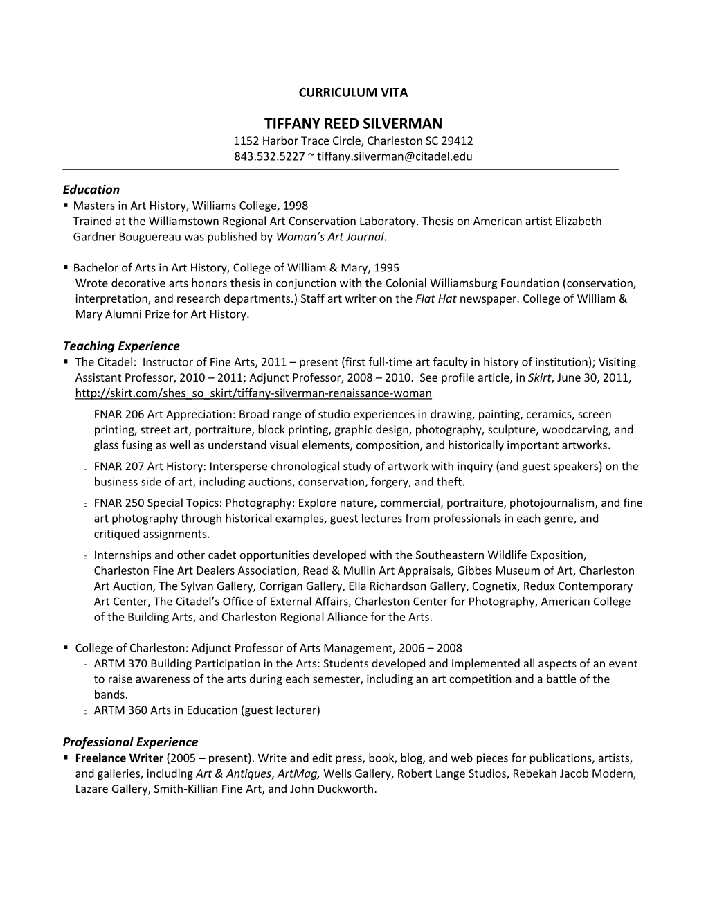 Resume Updates