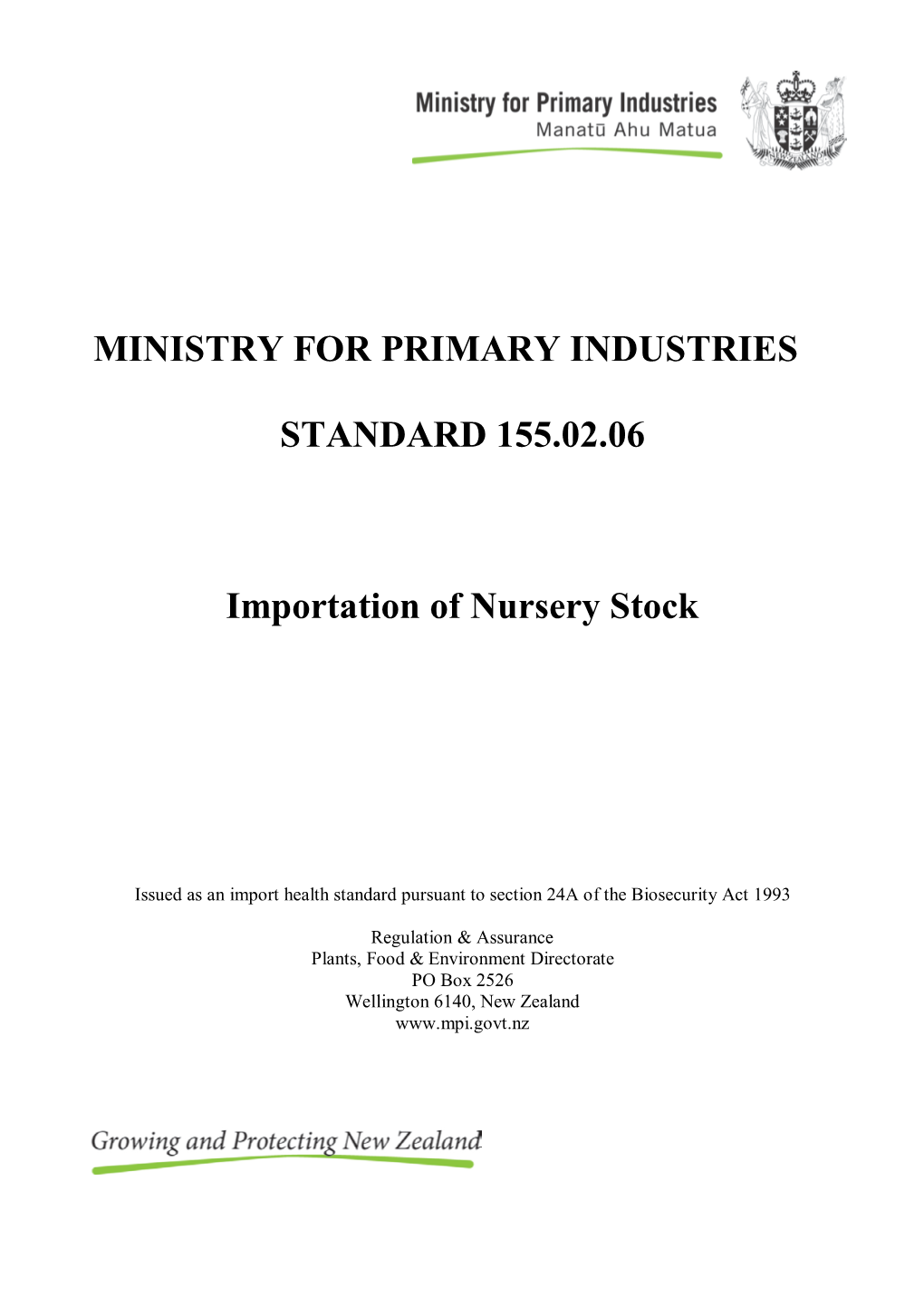 Importation of Nursery Stock 155-02-06