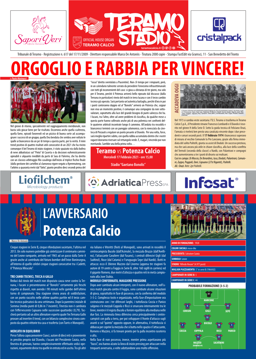 Orgoglio E Rabbia Per Vincere!