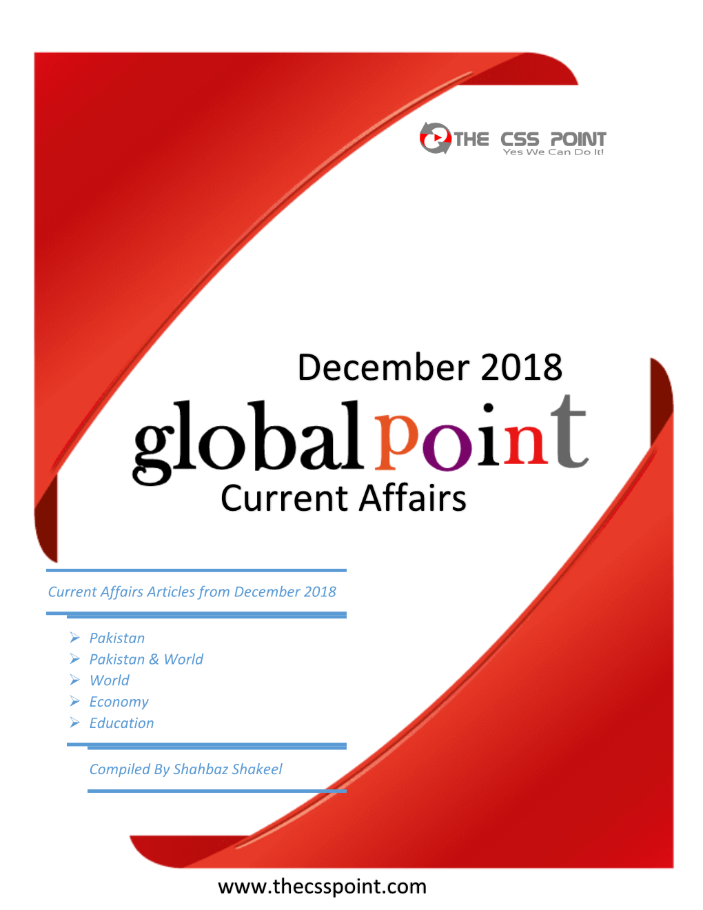 Current Affairs December 2018