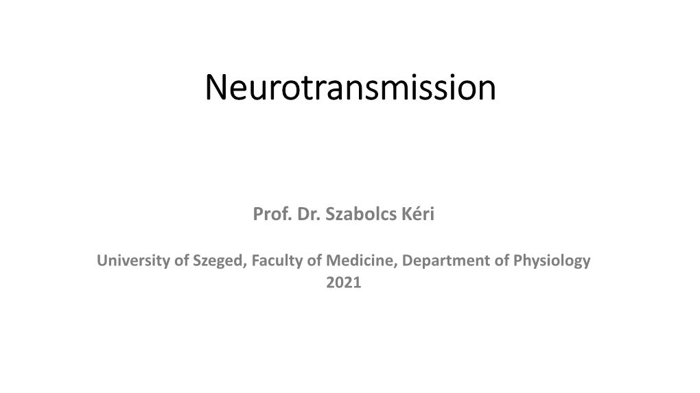 Neurotransmission