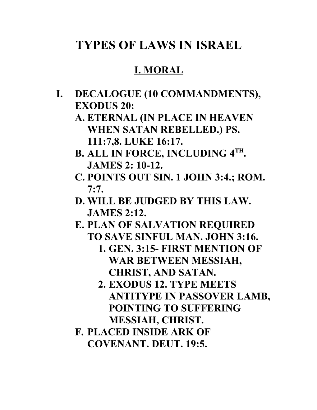 Types of Laws in Israel