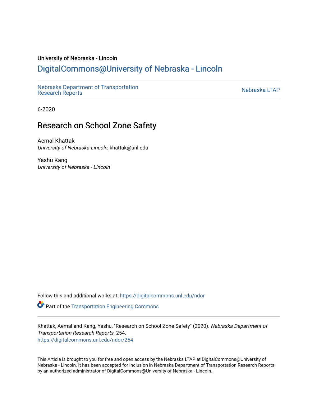 Research on School Zone Safety