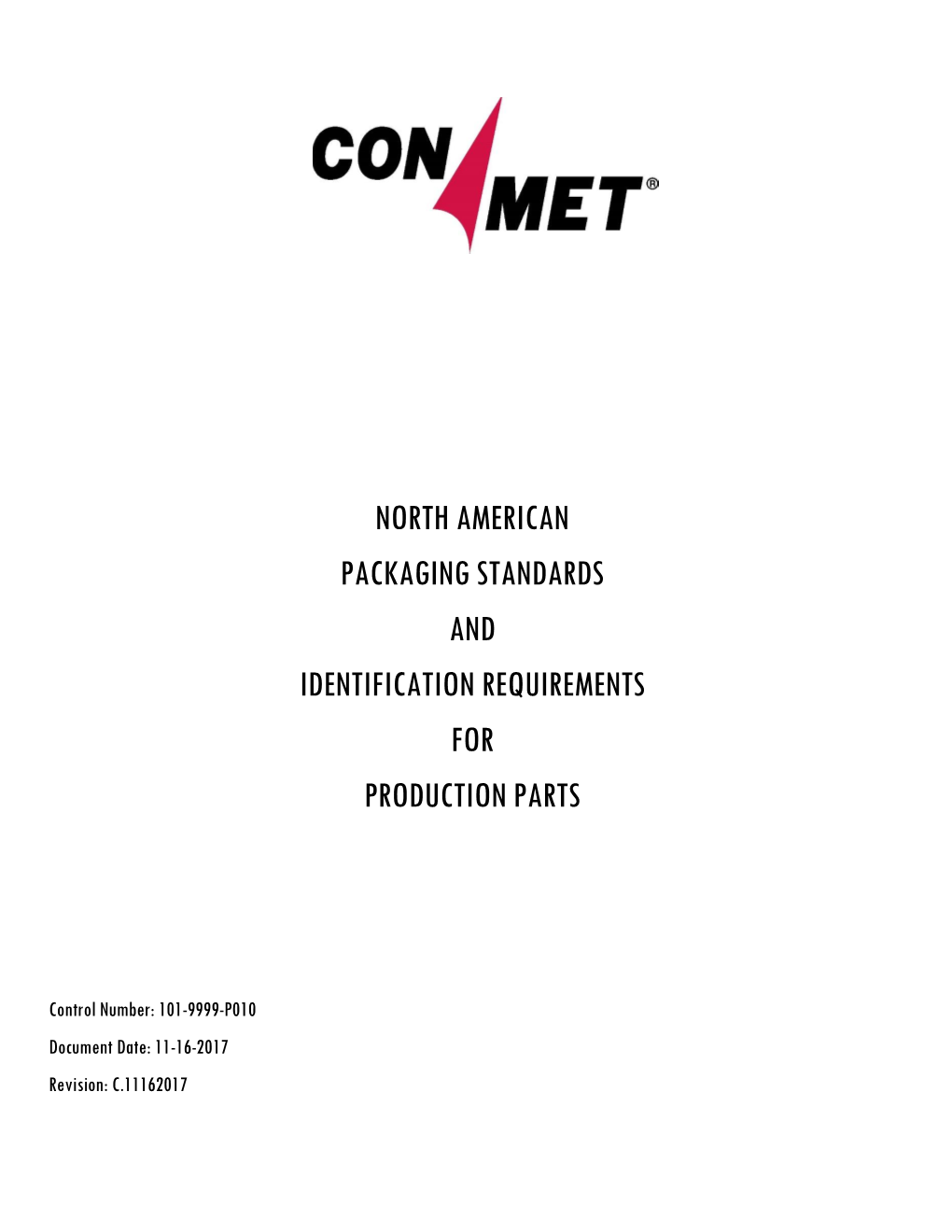 North American Packaging Standards and Identification Requirements for Production Parts