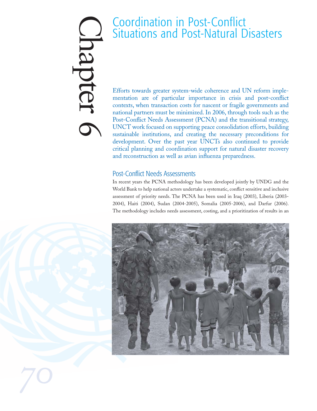 Coordination in Post-Conflict Situations and Post-Natural Disasters
