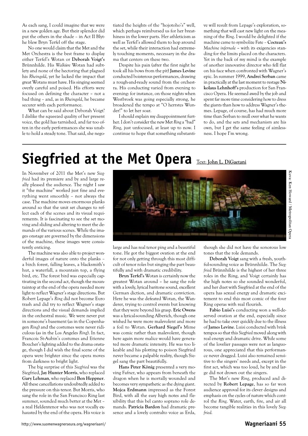 Siegfried at the Met Opera Text: John L. Digaetani