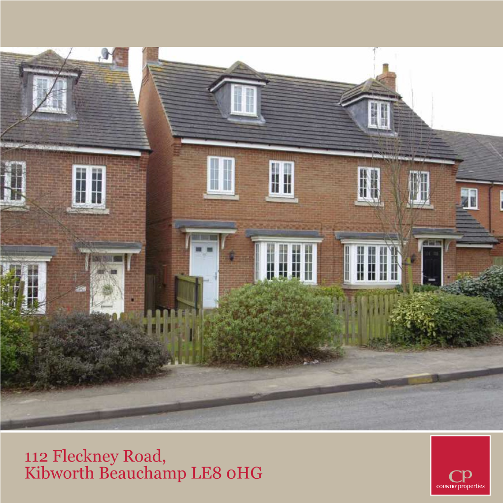 112 Fleckney Road, Kibworth Beauchamp LE8 0HG 112£850 Fleckney Per Calendar Road, Kibworth Month Beauchamp