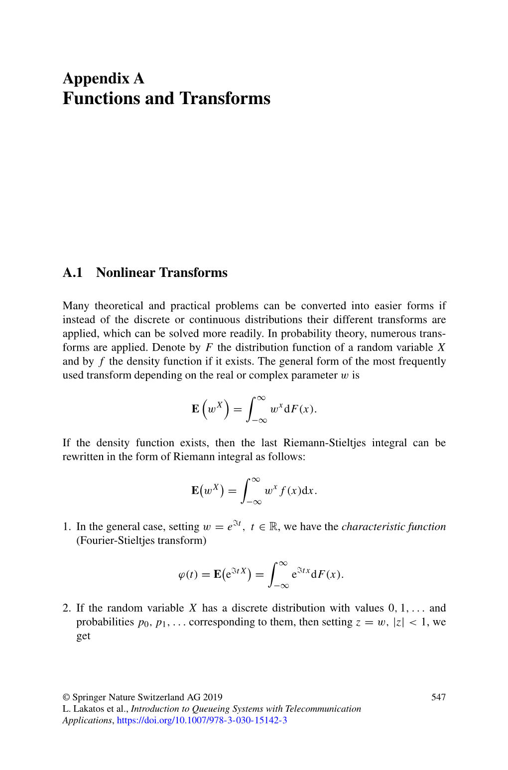 Functions and Transforms