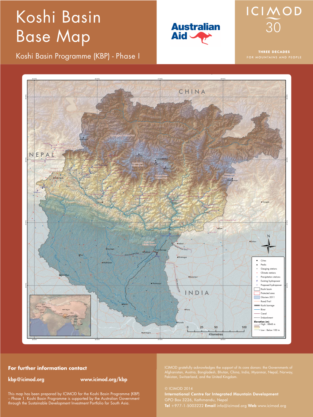 Koshi Basin Programme (KBP) - Phase I Koshi River Basin: Basemap