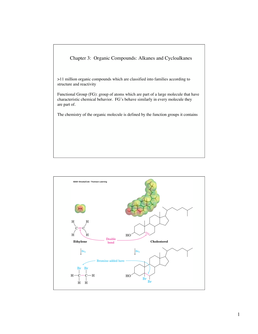 1 Chapter 3: Organic Compounds: Alkanes and Cycloalkanes