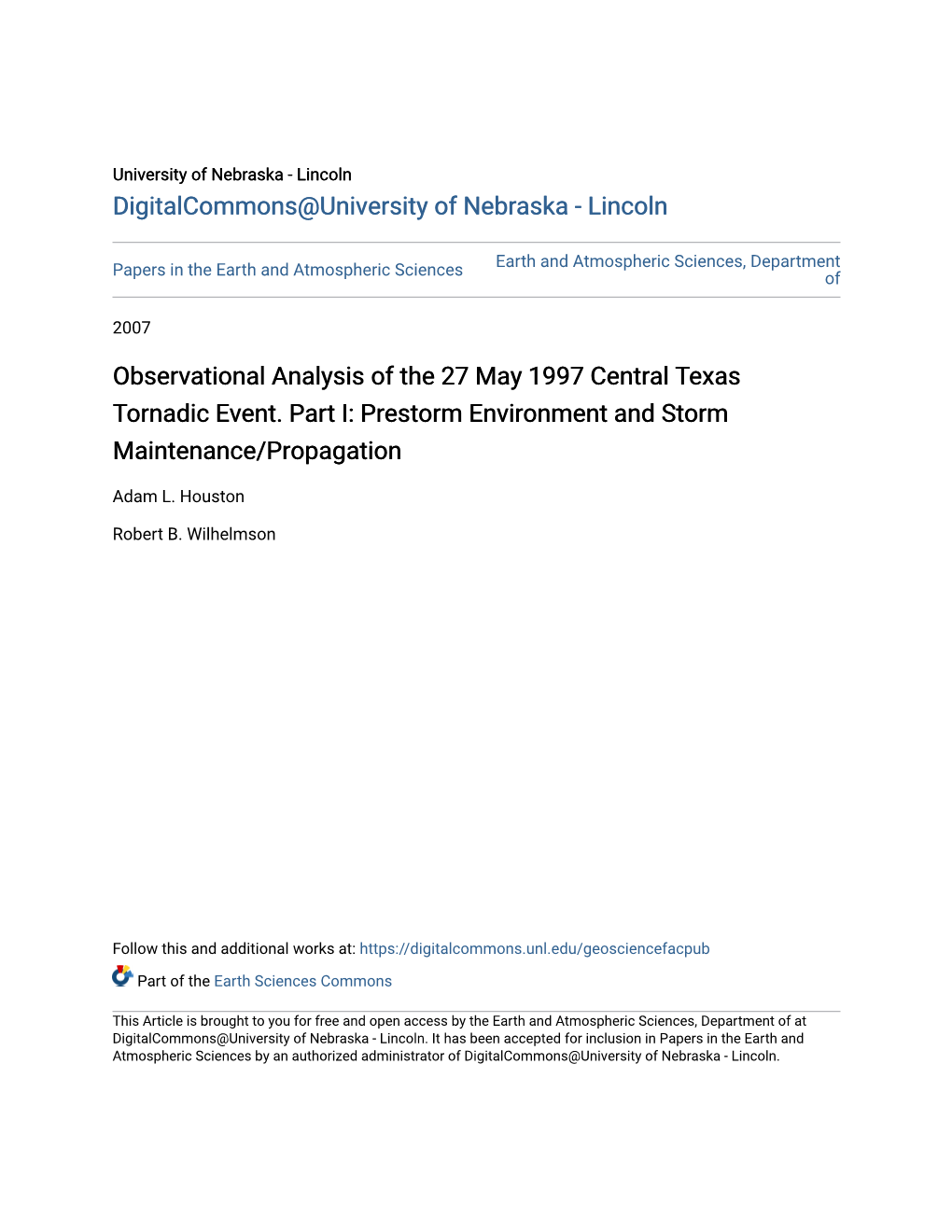 Observational Analysis of the 27 May 1997 Central Texas Tornadic Event