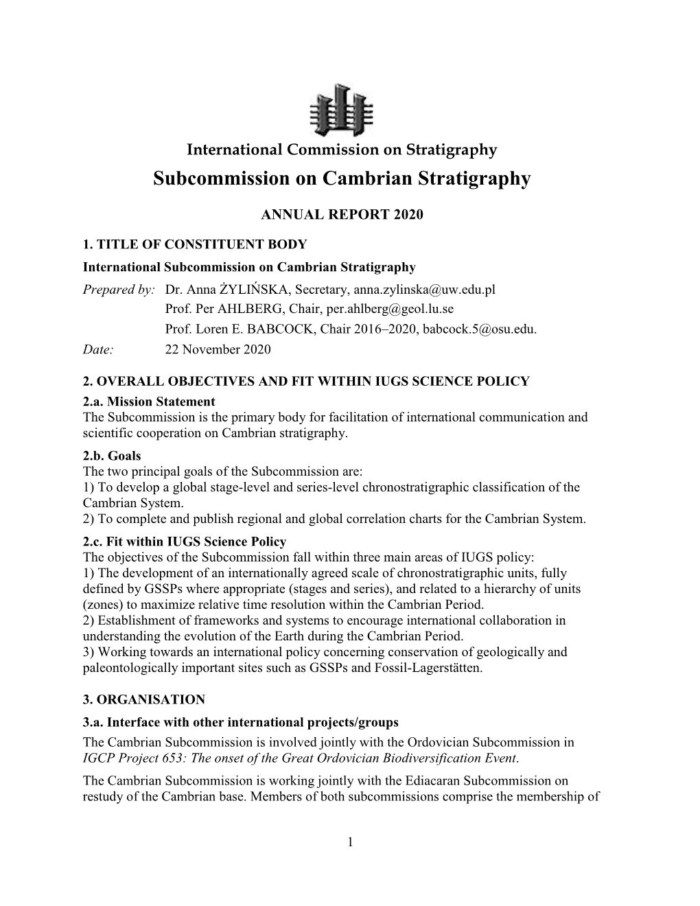 Subcommission on Cambrian Stratigraphy