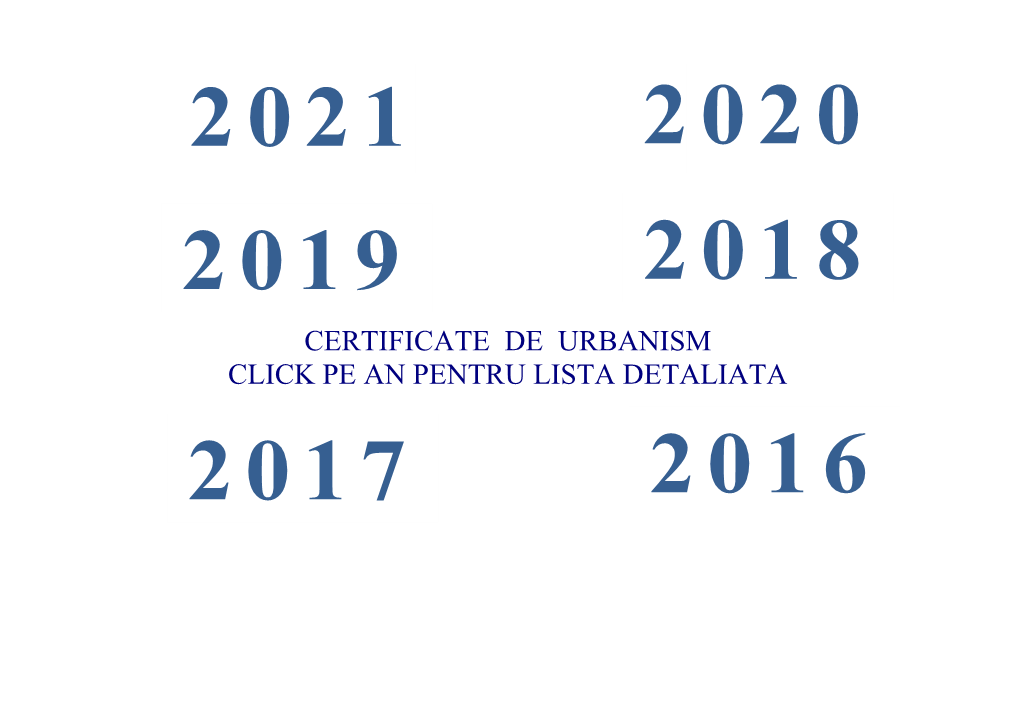 Certificate De Urbanism Click Pe an Pentru Lista Detaliata