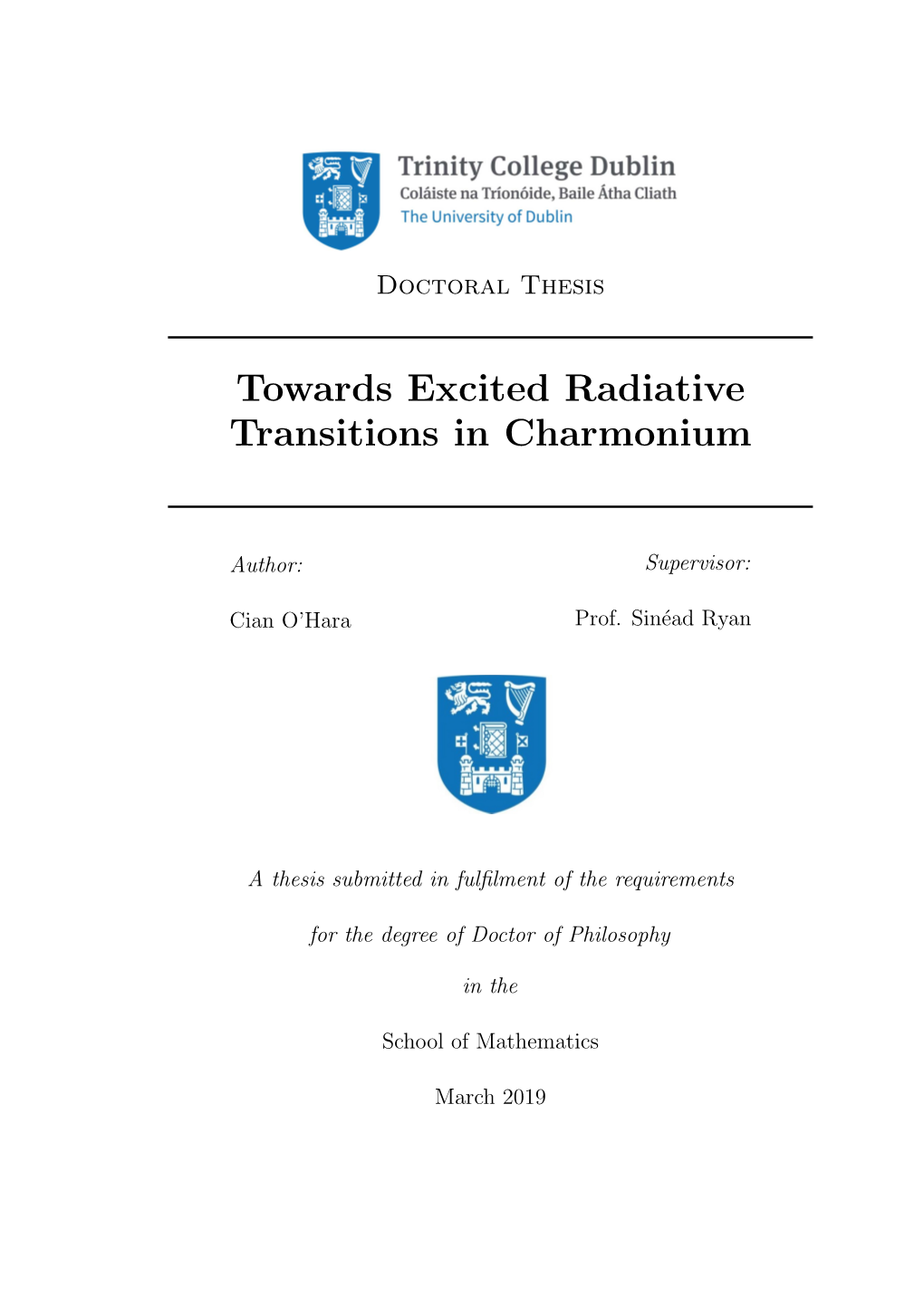 Towards Excited Radiative Transitions in Charmonium