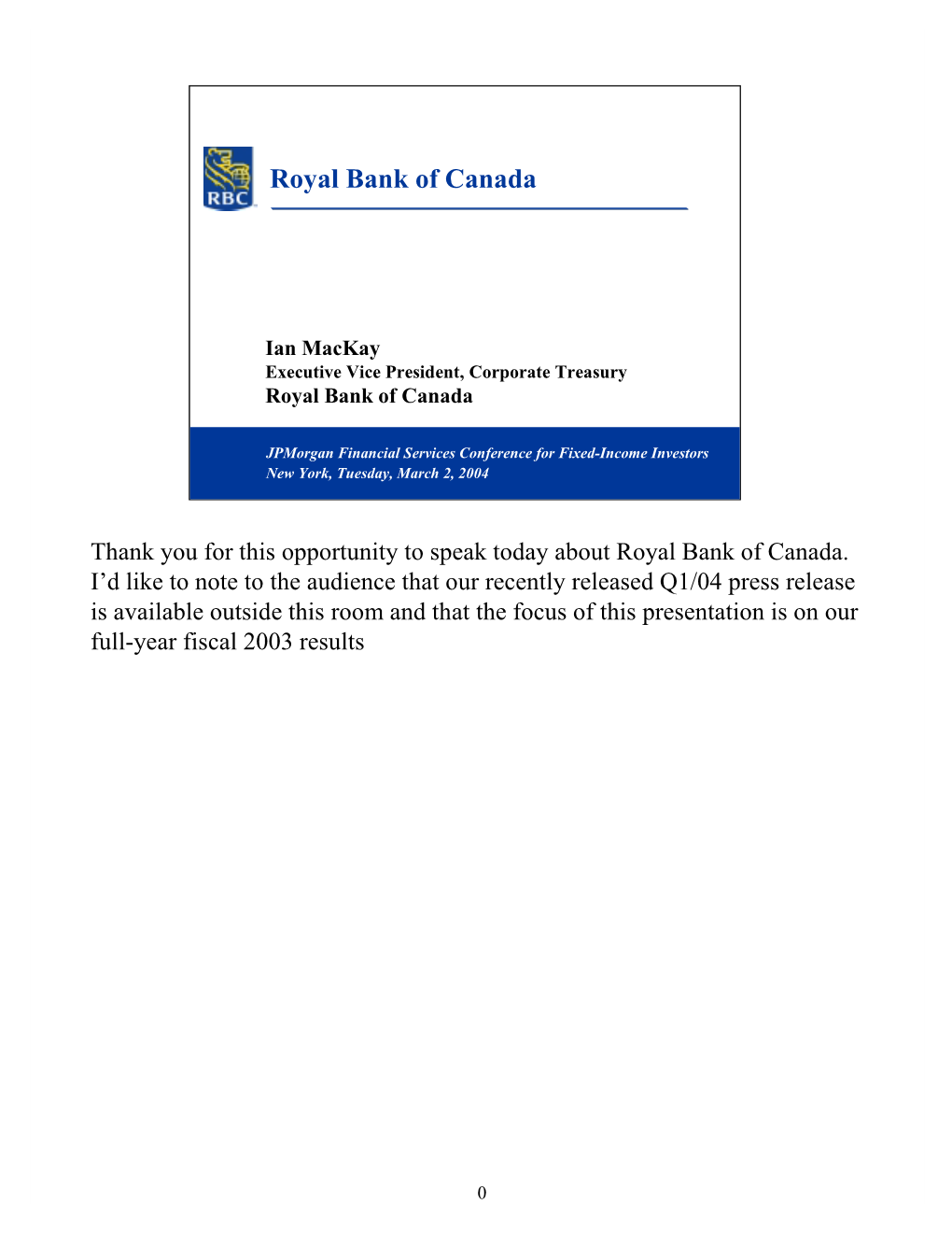 Royal Bank of Canada