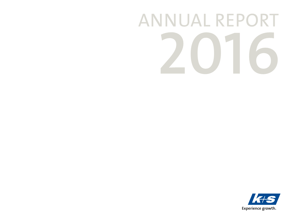 ANNUAL REPORT 2016 ANNUAL REPORT 2016 Development of Forecasts for the Full Year 2016