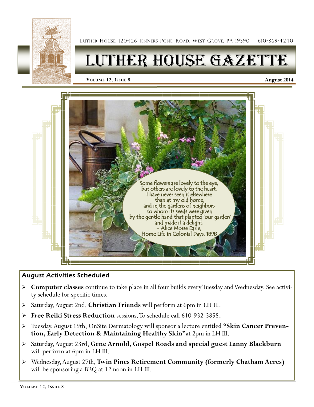 Luther House Gazette