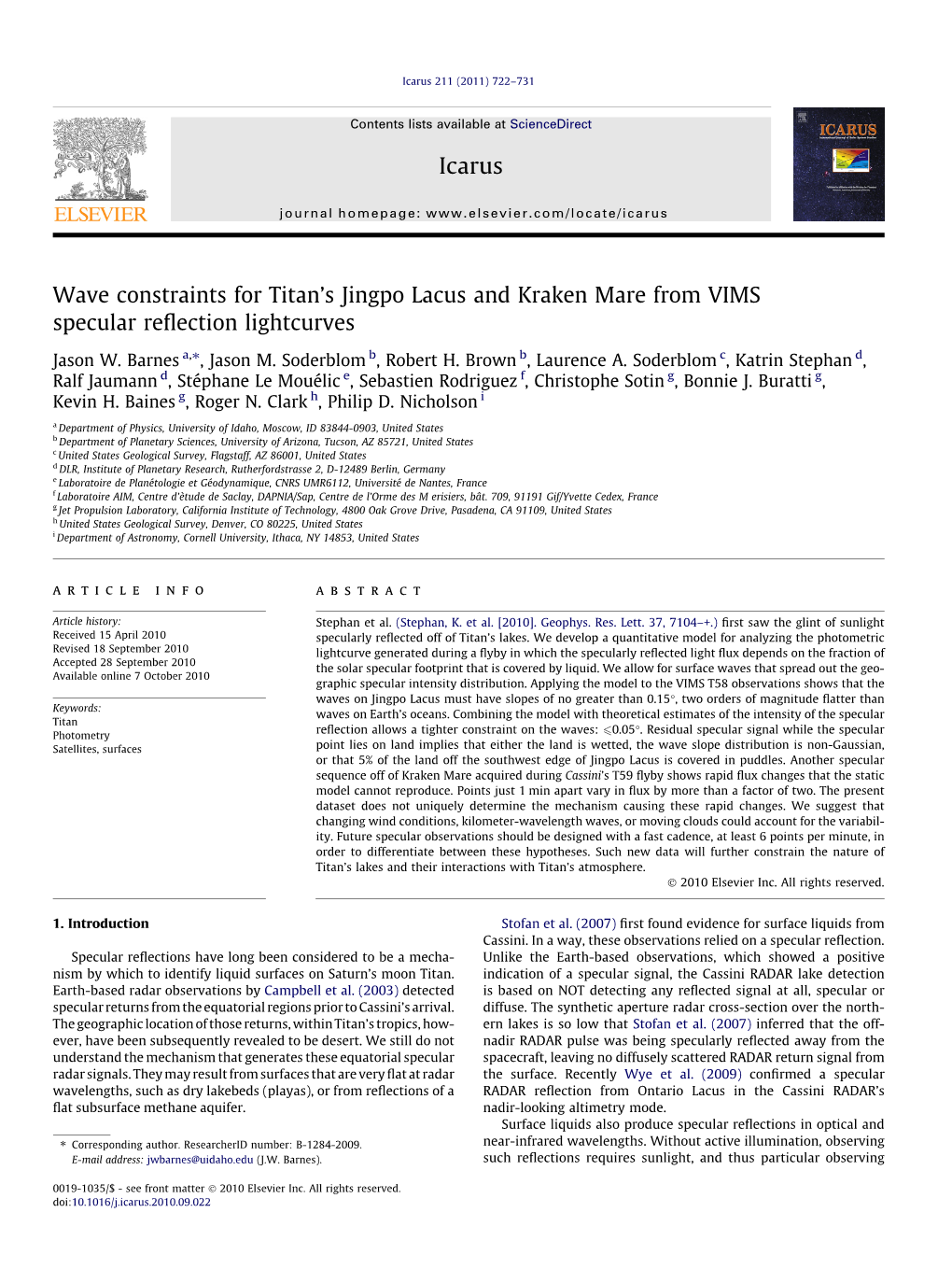 Wave Constraints for Titanâ€™S Jingpo Lacus and Kraken Mare