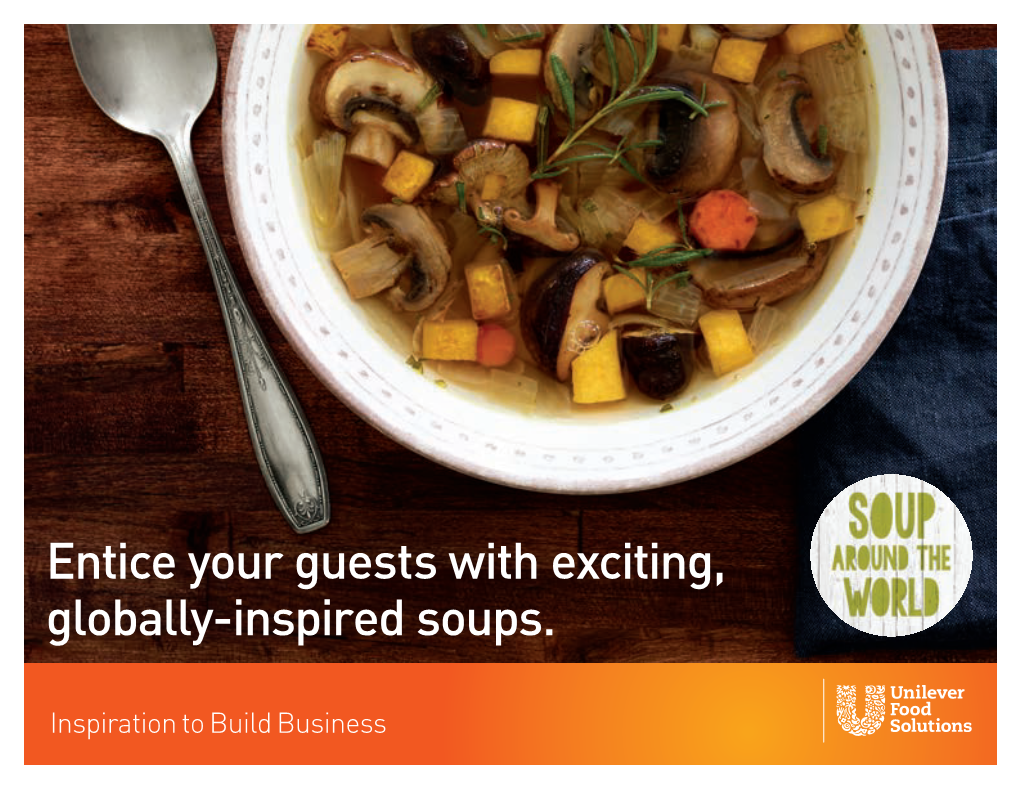 Entice Your Guests with Exciting, Globally-Inspired Soups