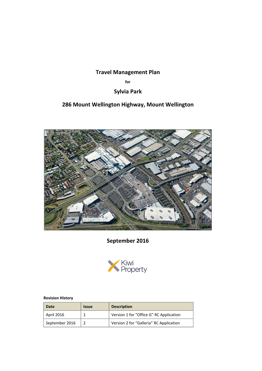 Travel Management Plan Sylvia Park 286 Mount Wellington