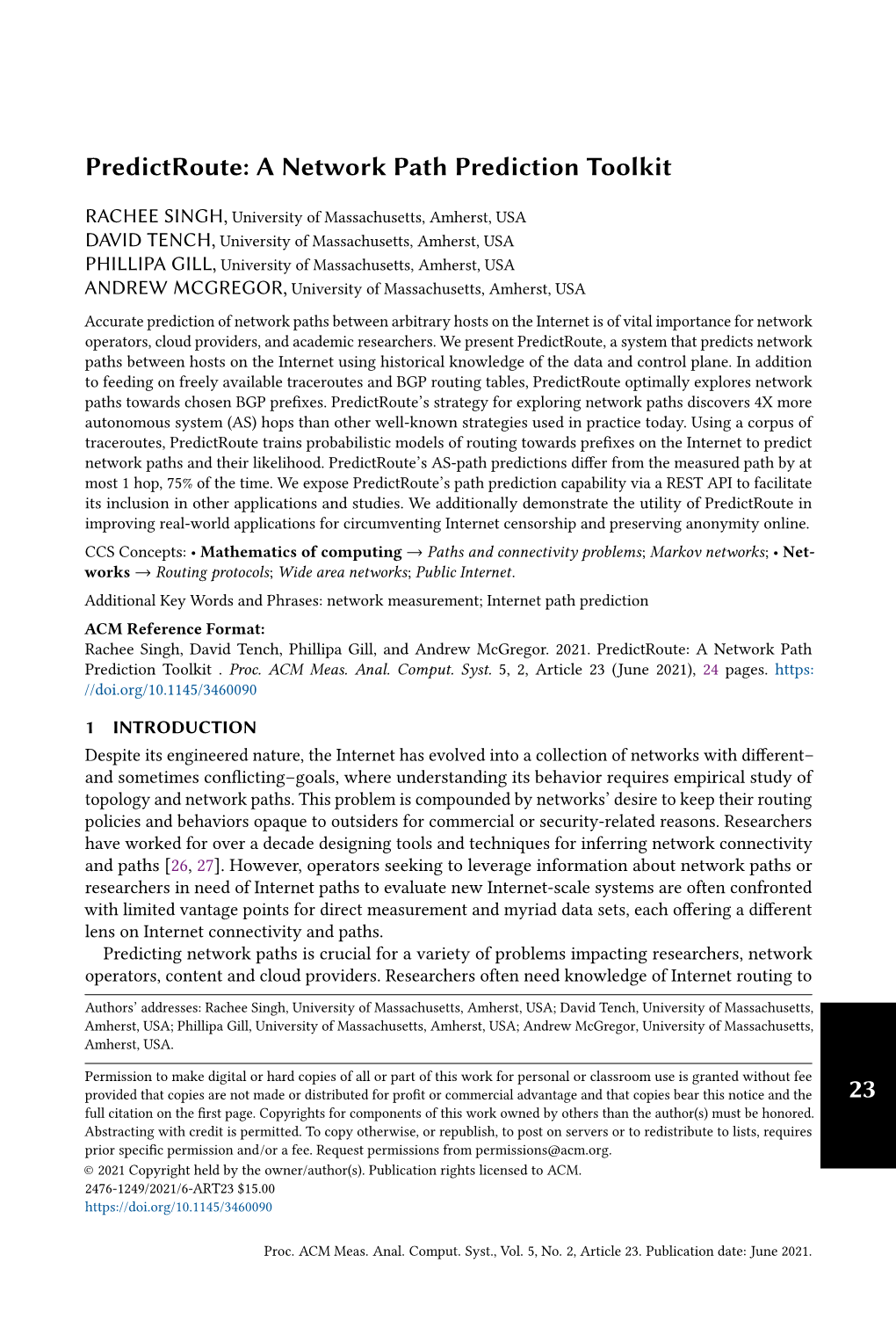 Predictroute: a Network Path Prediction Toolkit