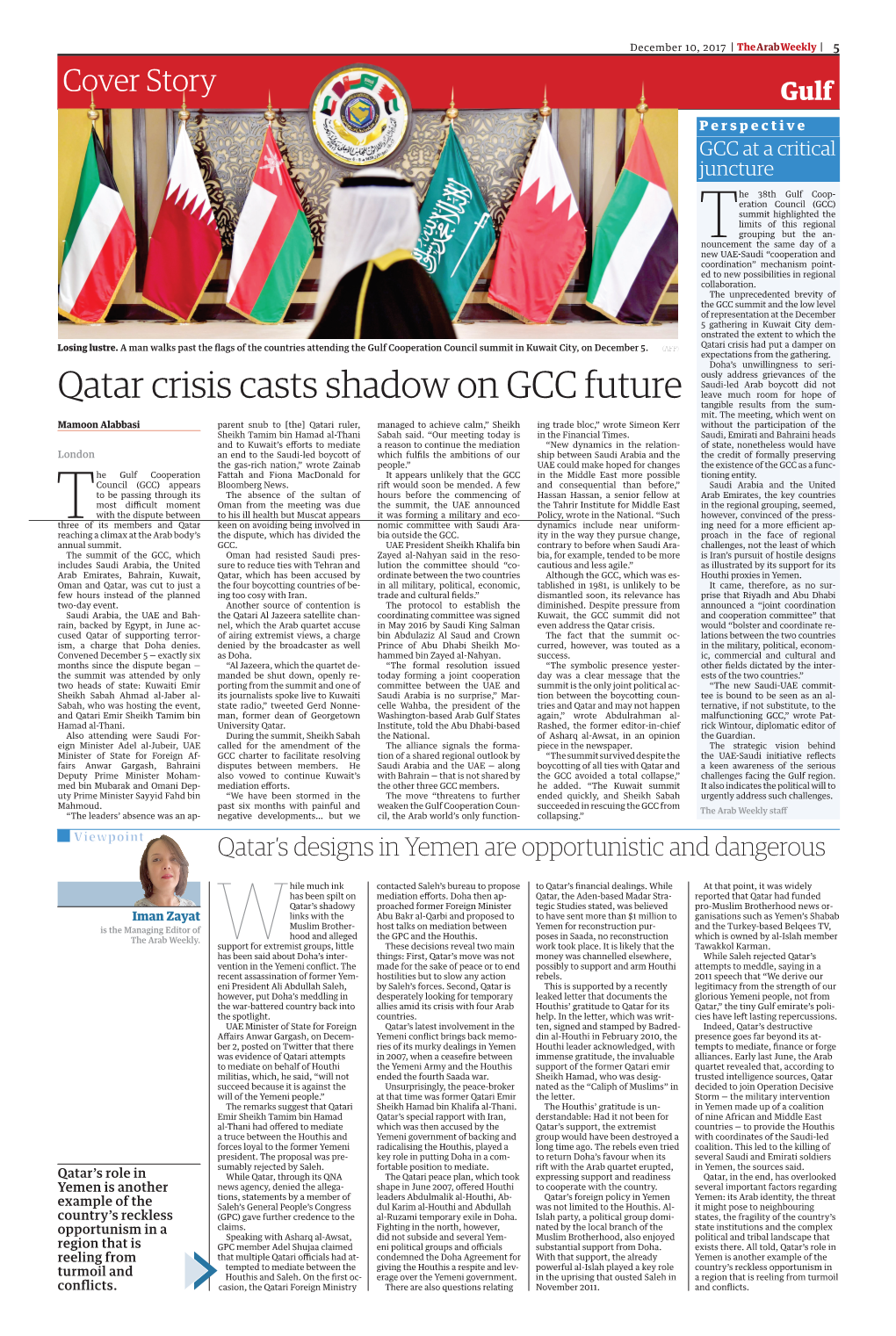 Qatar Crisis Casts Shadow on GCC Future Leave Much Room for Hope of Tangible Results from the Sum- Mit